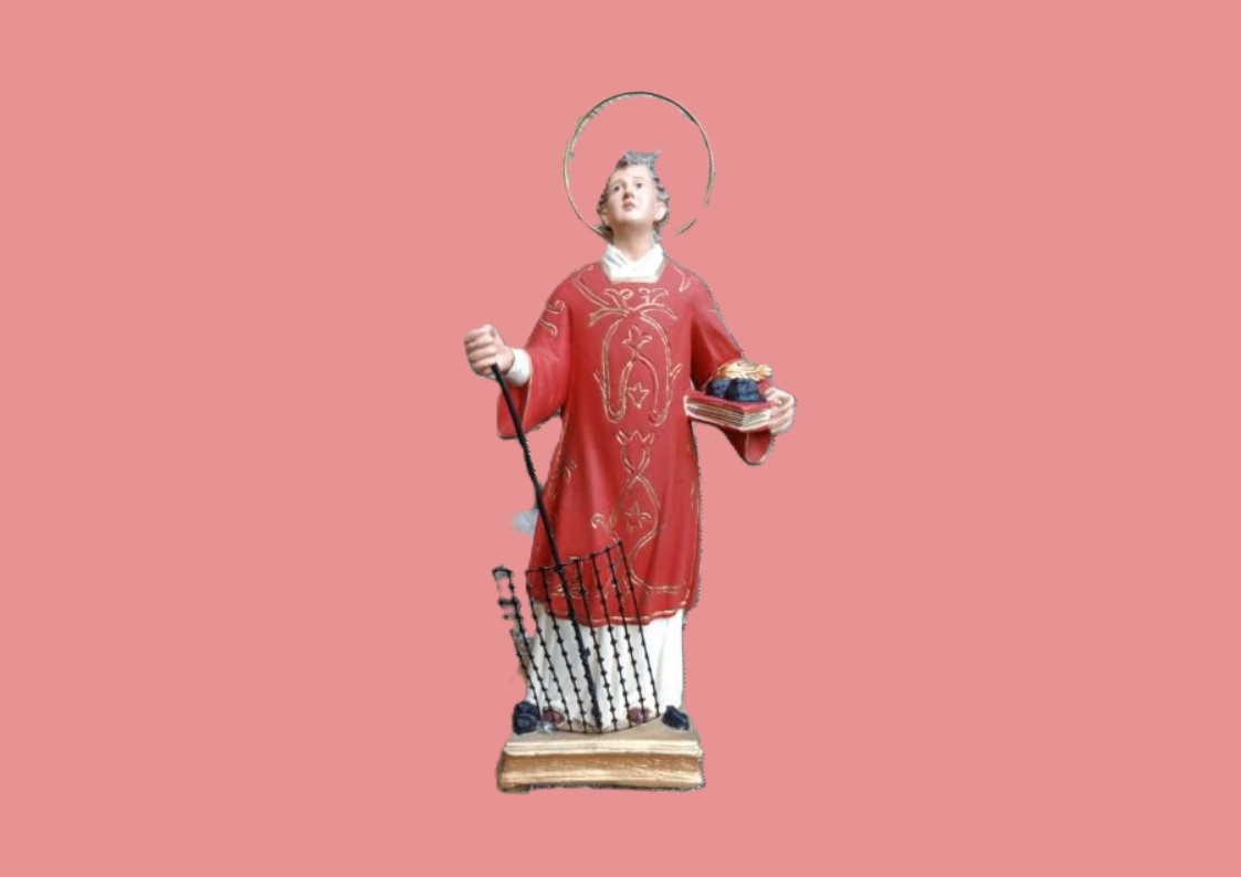 Statua del santo conservata nella chiesa